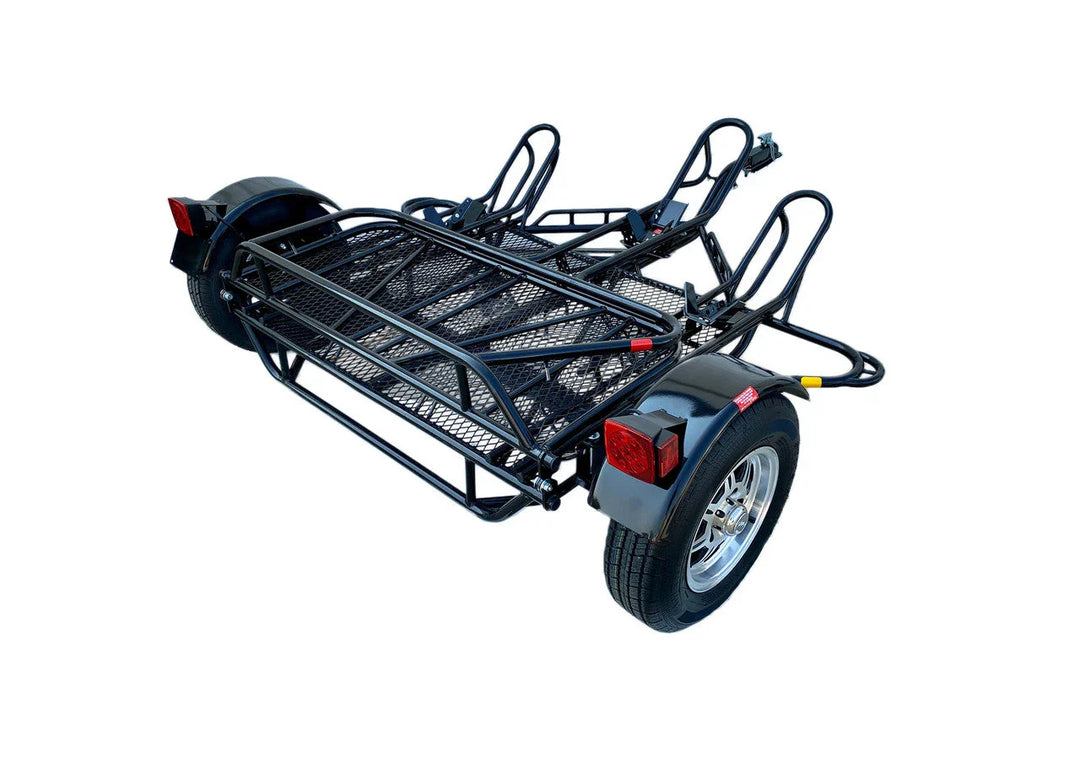 3-Rail Freestyle Motorcycle Trailer Stand Store or Roll