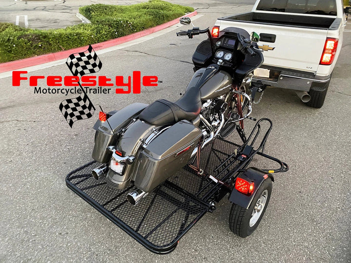 3-Rail Freestyle Motorcycle Trailer Stand Store or Roll