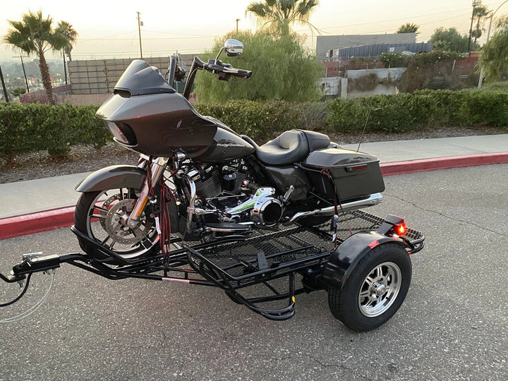 3-Rail Freestyle Motorcycle Trailer Stand Store or Roll