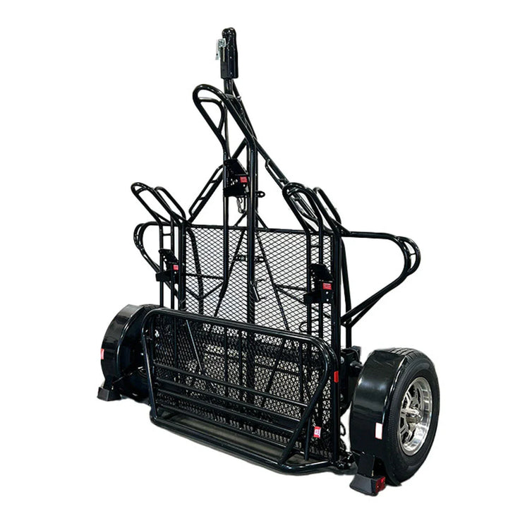 3-Rail Freestyle Motorcycle Trailer Stand Store or Roll