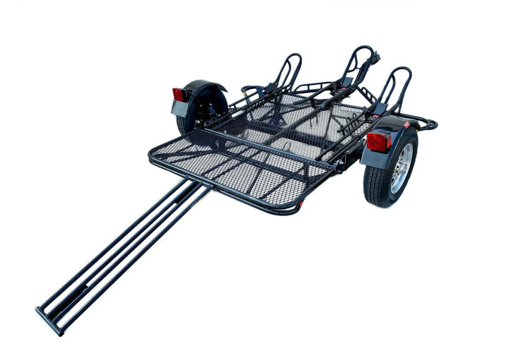 3-Rail Freestyle Motorcycle Trailer Stand Store or Roll