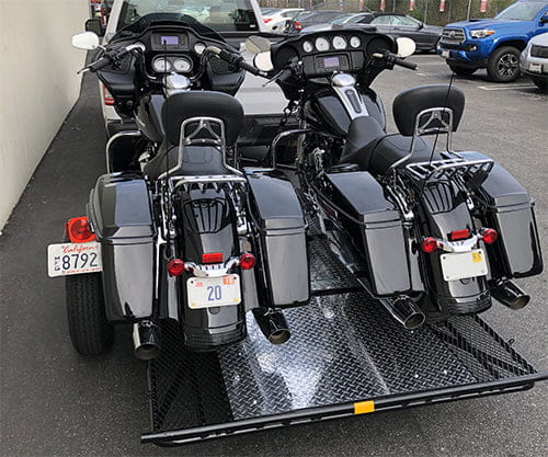 Go! Series Dual Rail Ride-Up Folding Motorcycle Trailer
