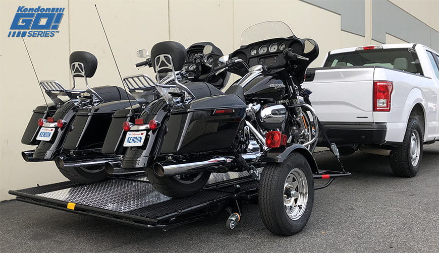 Go! Series Dual Rail Ride-Up Folding Motorcycle Trailer