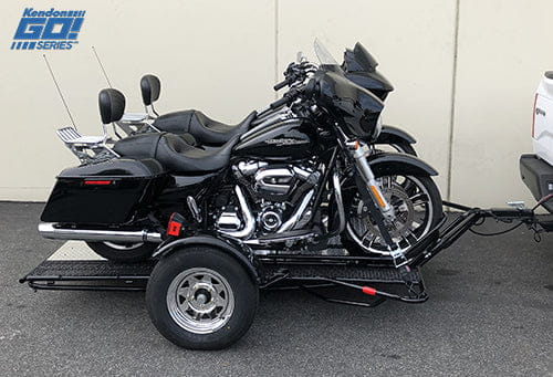 Go! Series Dual Rail Ride-Up Folding Motorcycle Trailer