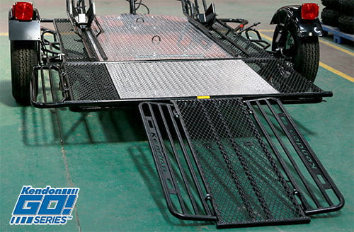 Go! Series Dual Rail Ride-Up Folding Motorcycle Trailer