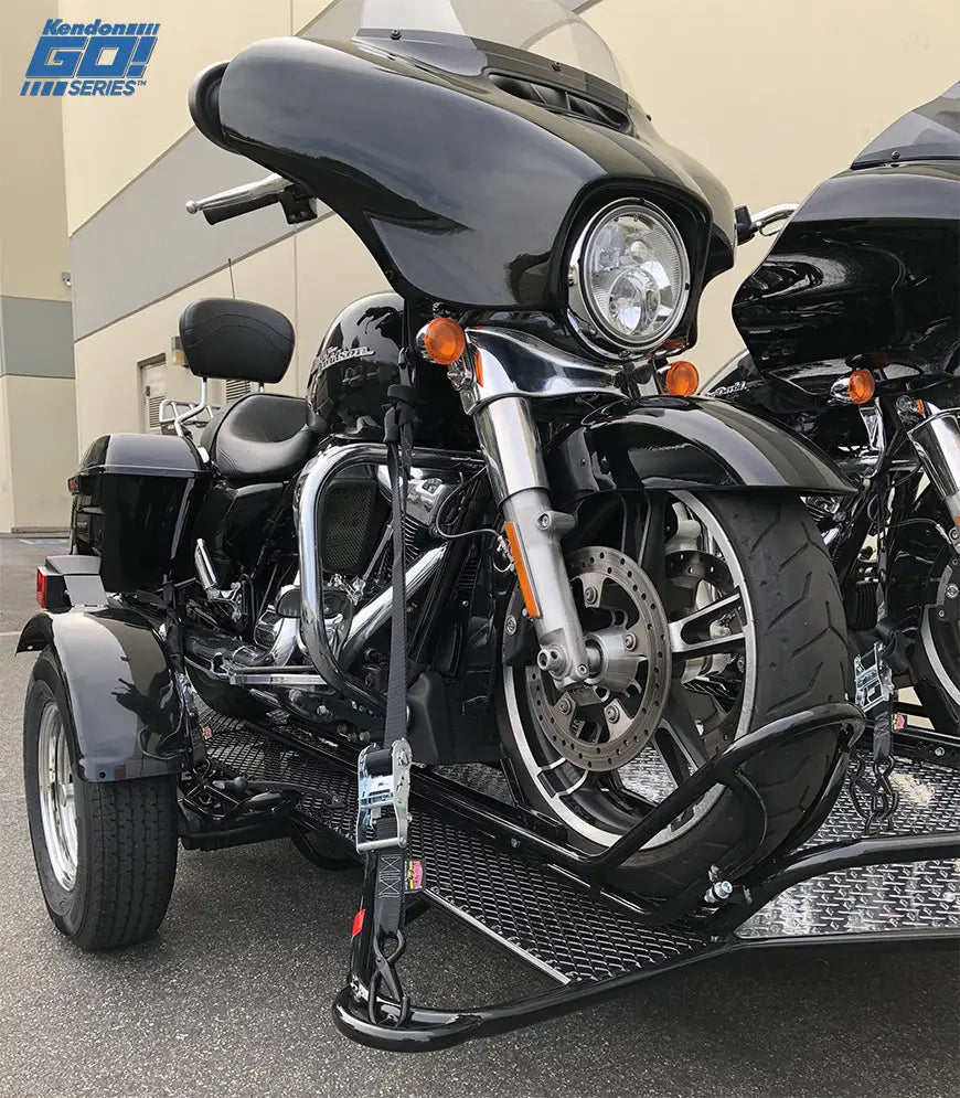 Go! Series Dual Rail Ride-Up Folding Motorcycle Trailer