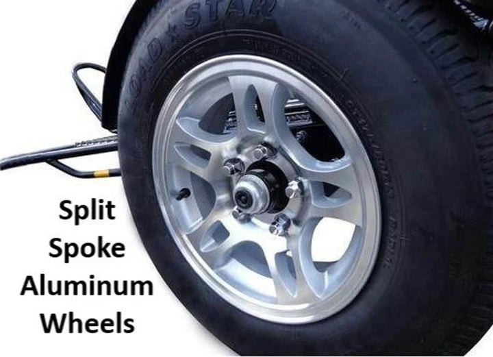 MT3 Stand Store or Roll Ride-Up 3-Rail Motorcycle Trailer